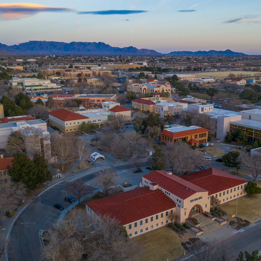 Drone view of main campus